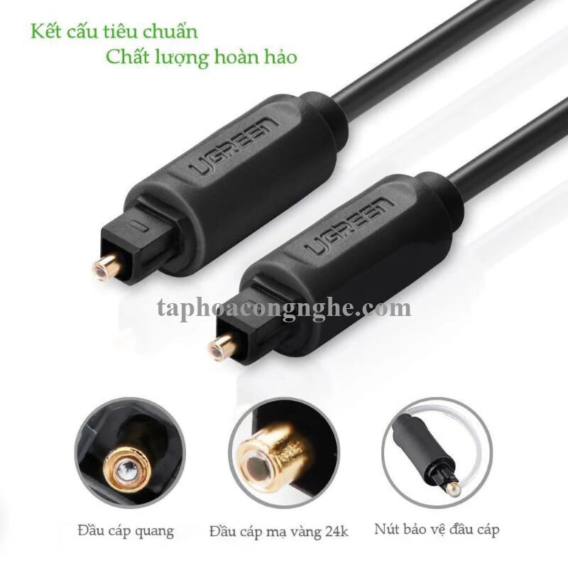 Ugreen 20590 3M Đen Dây cáp quang âm thanh 2 đầu dương 20590 30020590